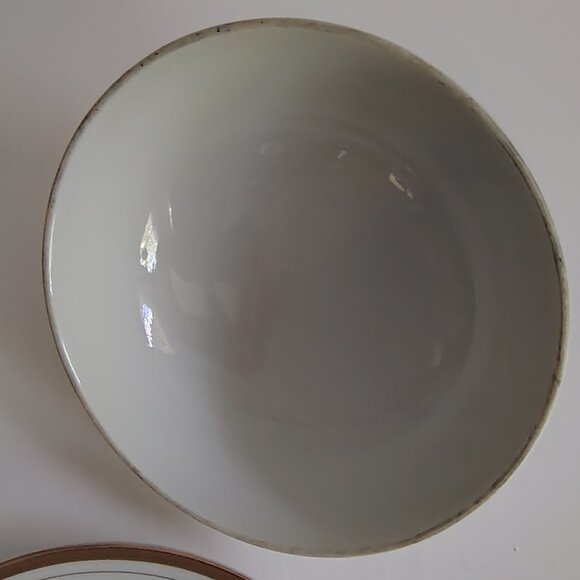 Golden Elegance Round Covered Butter Plate | by Royalton | White with Gold Bands - Picture 2 of 6